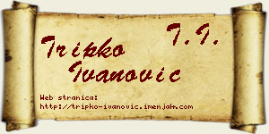 Tripko Ivanović vizit kartica